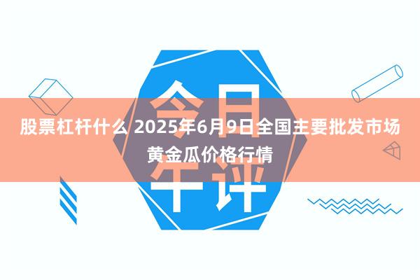 股票杠杆什么 2025年6月9日全国主要批发市场黄金瓜价格行情